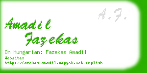 amadil fazekas business card